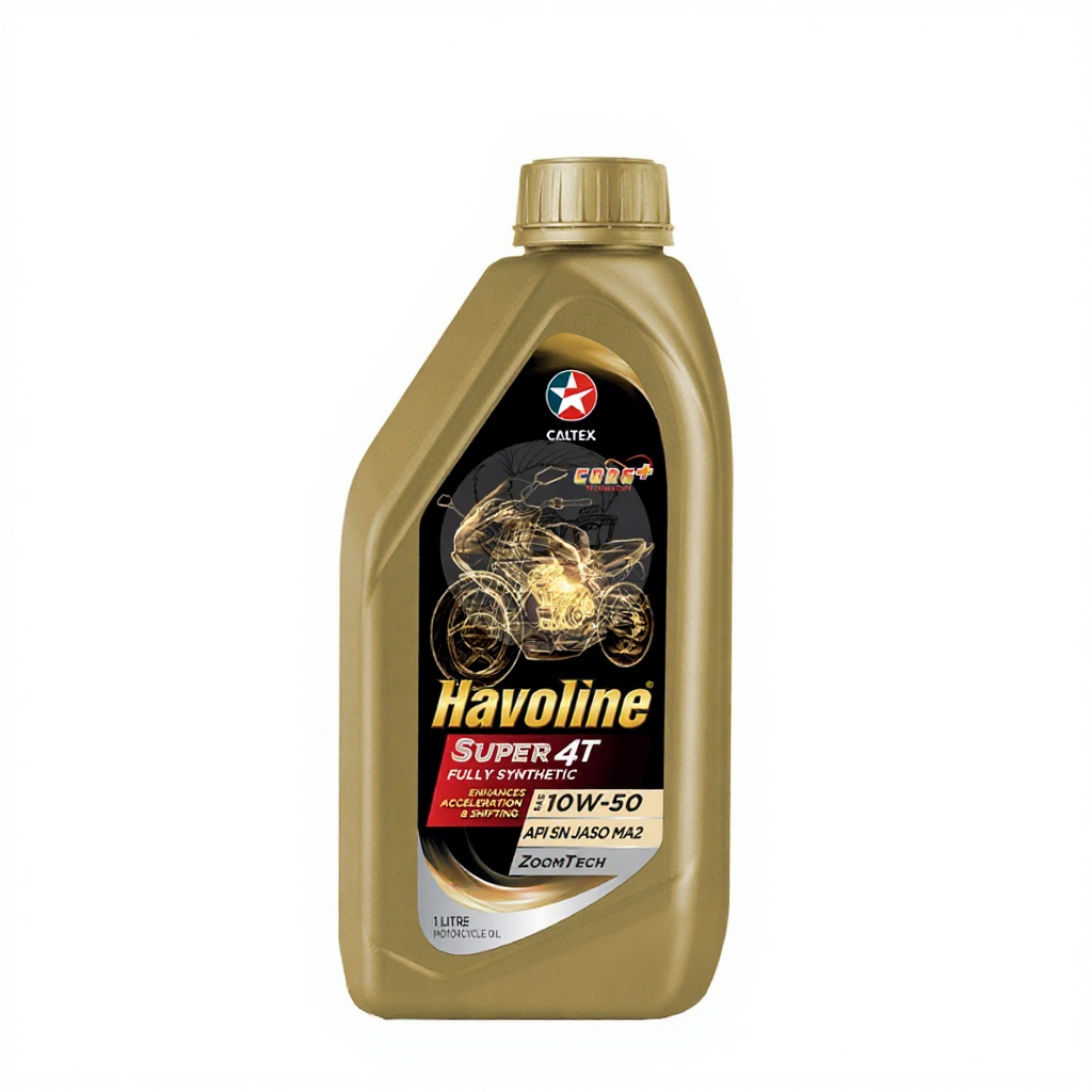 น้ำมันเครื่อง Caltex Havoline Super 4T 10W50 Zoomtech สังเคราะห์แท้