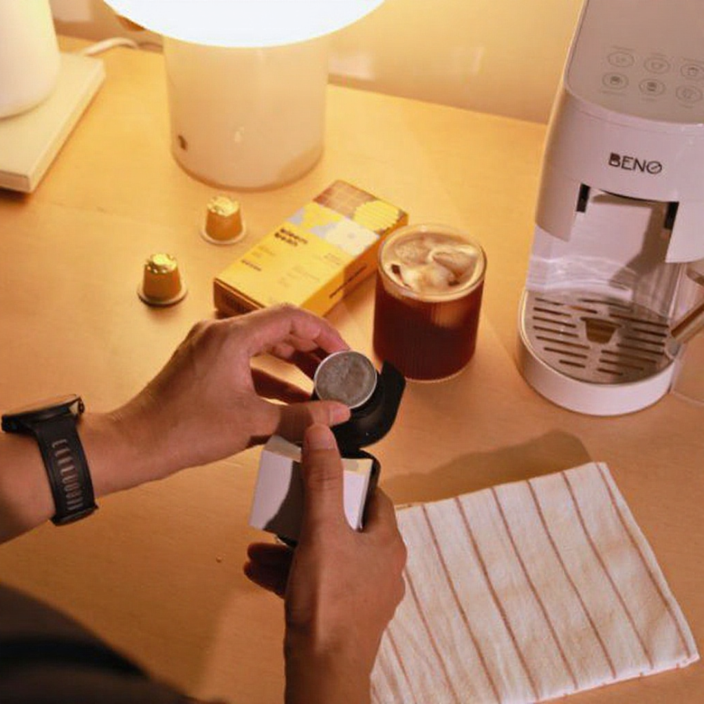 กาแฟแคปซูล Bloom Bean ถัวยอลูมิเนียม ใช้กับเครื่องชงทุกยี่ห้อที่ใช้แคปซูลขนาดเล็ก Nespresso กล่องละ 