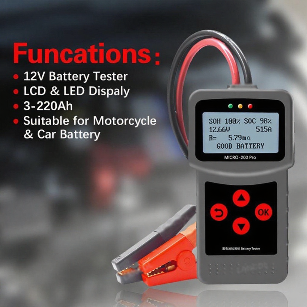 Lancol Micro 200 Pro For 12V Battery Tester Car and Motorcycle Diagnostics Tools Car Automotive Batt