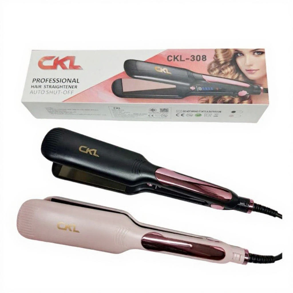 เครื่องหนีบผมCKL308 ทำผมลอน ปรับความร้อนได้ตั้งแต่ 160-220°C แผ่นหนีบทัวร์มาลีน ร้อนเร็ว