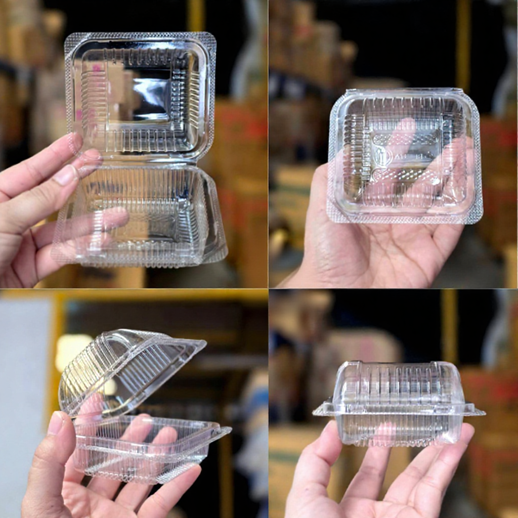 กล่องใสใส่เบเกอรี่ BL-37A รุ่นฝาล็อคในตัว แพ็ค 100 ใบ