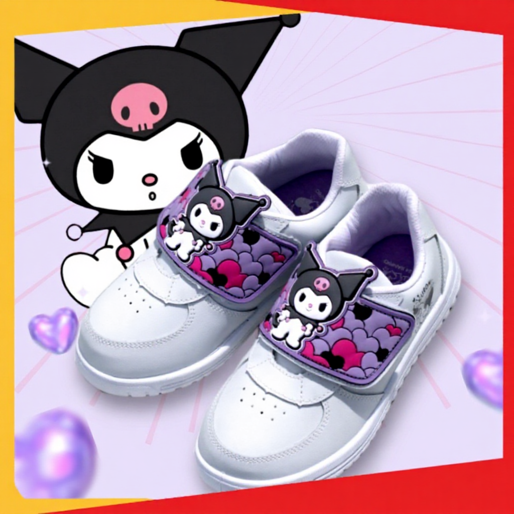 Y-ROON รองเท้านักเรียนอนุบาล รุ่นY888 ลายคุโรมิ