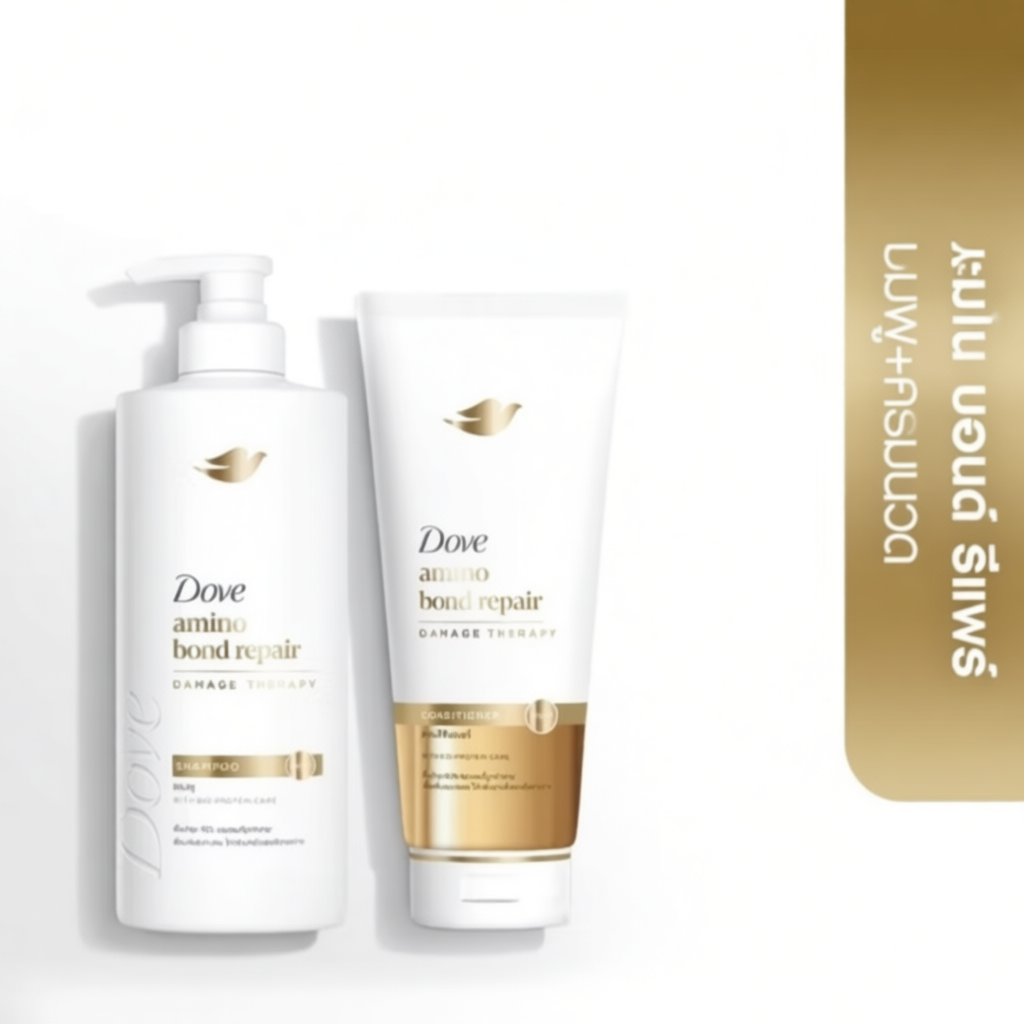 [แพคคู่] Doveฟ แชมพู+แชมพู/แชม+นวด