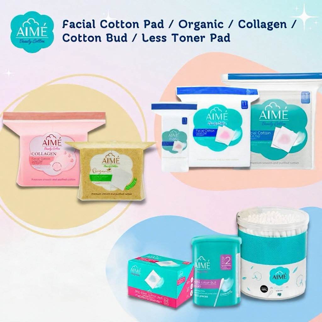 AIME Facial Cotton Pad  Organic  สำลีเช็ดหน้า