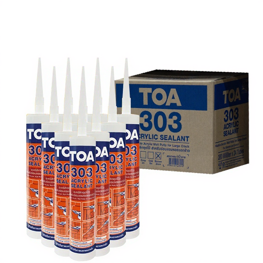 TOA 303 แด๊ป สีขาว ทาสีทับได้ อะคริลิค ซีลแลนด์ 280มิลลิลตร [ยกลัง 24หลอด]