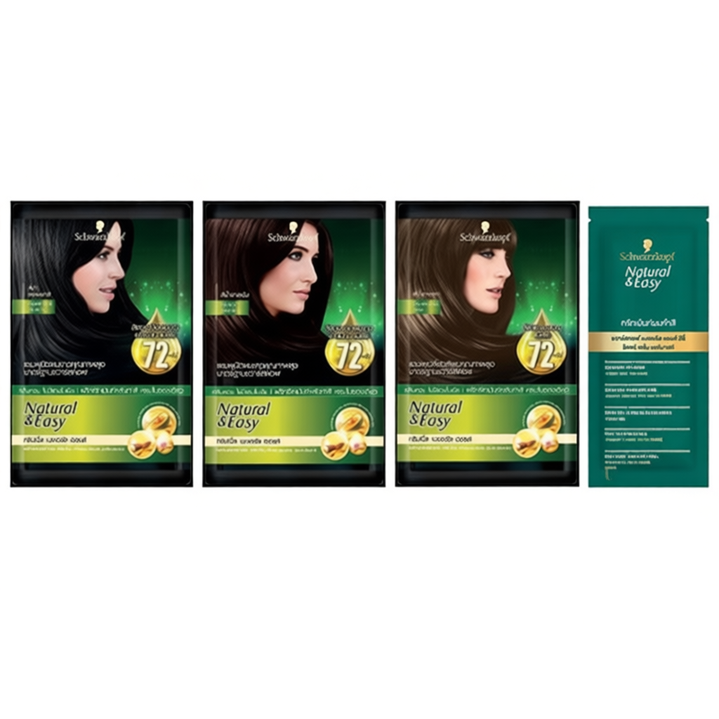 Schwarzkopf Natural & Easy Hair Color Shampoo / Repair Serum Hair Mask 12mL