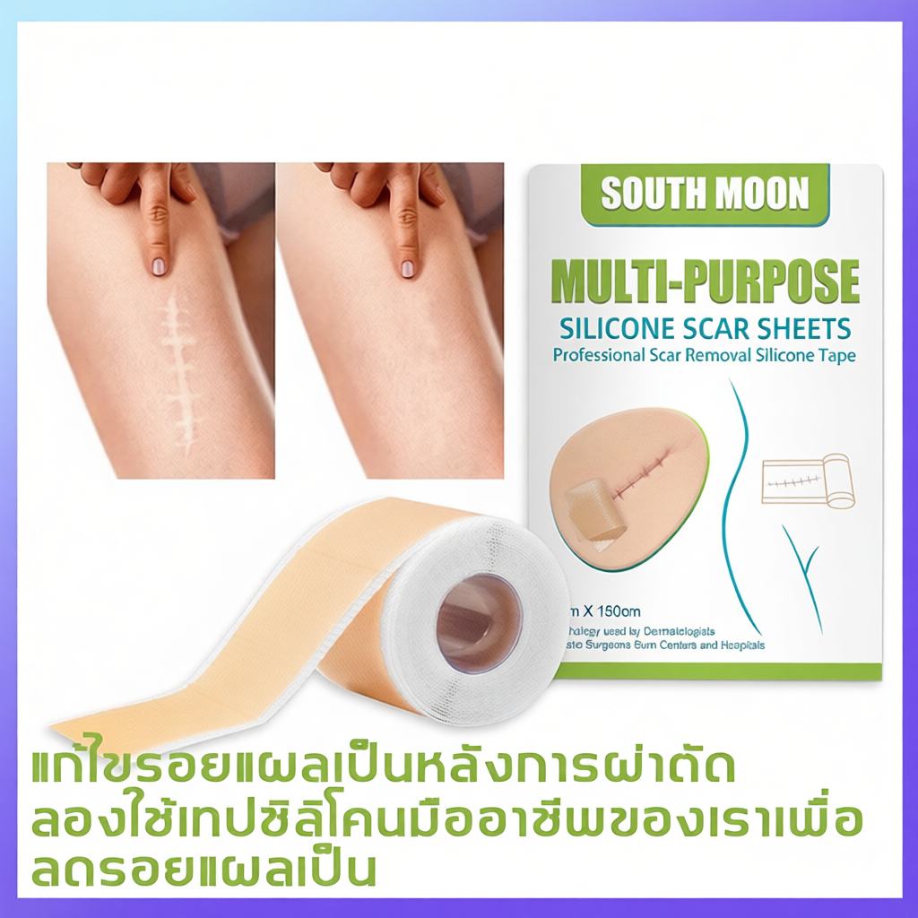 South Moon แผ่นแปะแผลเป็น 4cmx150cm กําจัดรอยแผลเป็นจากแผลเป็น