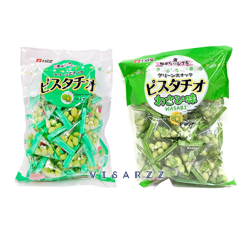Sennarido Green  Pistachio Snack รส Pistachio Wasabi Sakura
