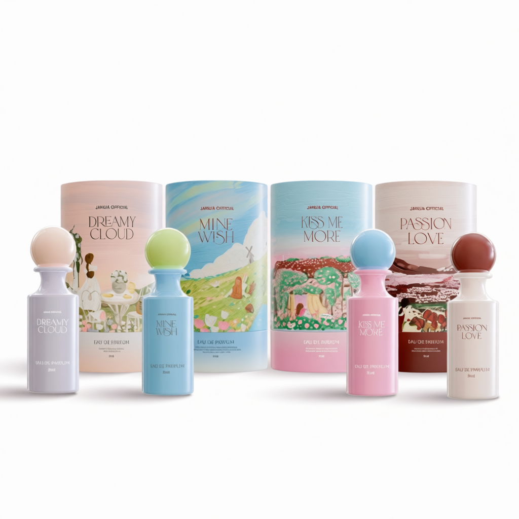 น้ำหอมแจนยัวร์คอลเลคชั่นใหม่ 4 กลิ่น Kiss Me More Passion Love Dreamy