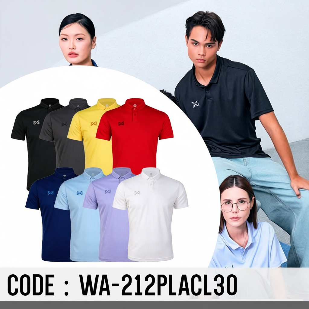 เสื้อ WARRIX รุ่น WA-212PLACL30 PIQUE POLO ของแท้100%