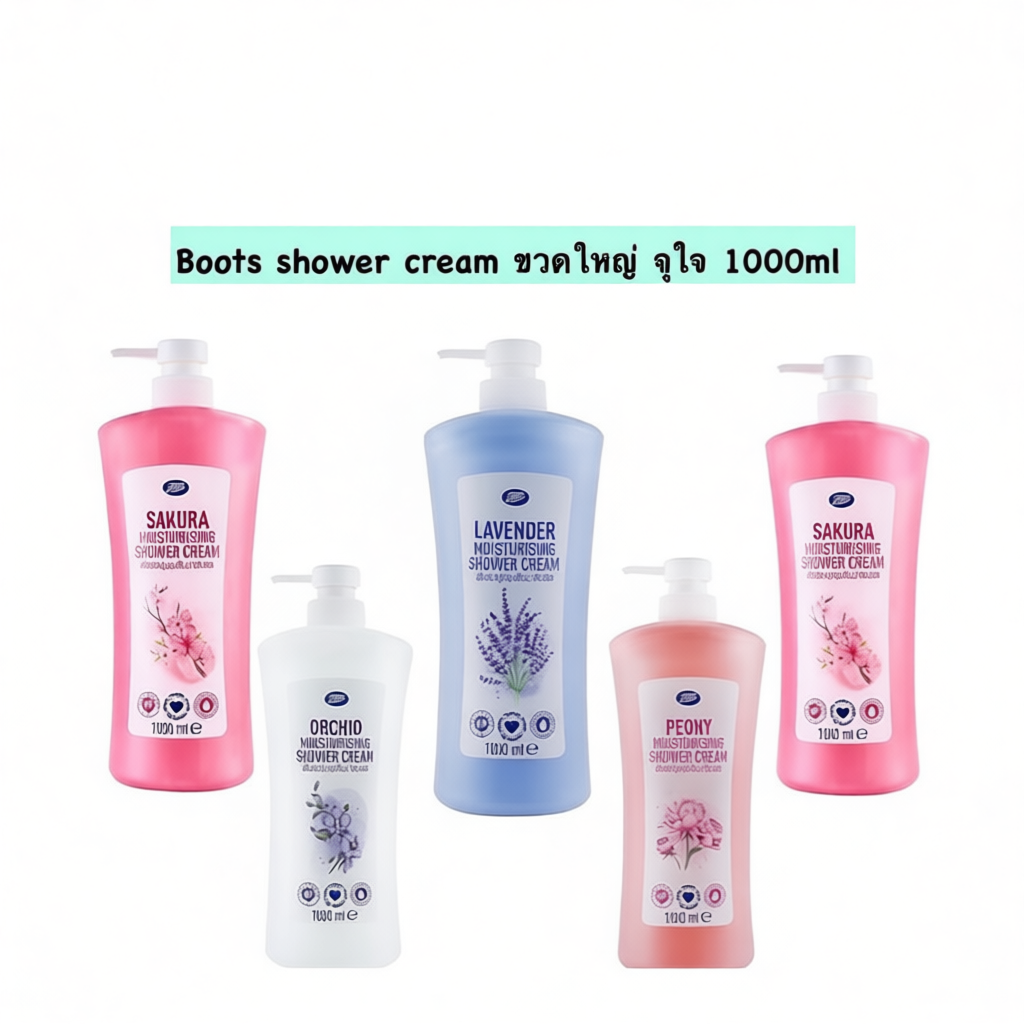 ครีมอาบน้ำ BOOTS มอยส์เจอร์ไรซิ่ง  1000 มล.