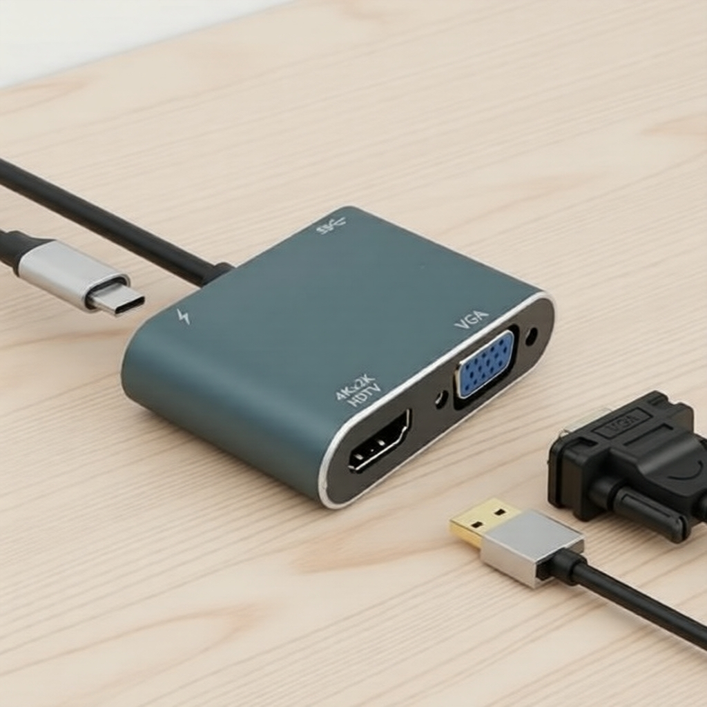 87W ฮับ Type-C 4K HDMI ชาร์จไฟ PD VGA USB สําหรับ MacBook Pro