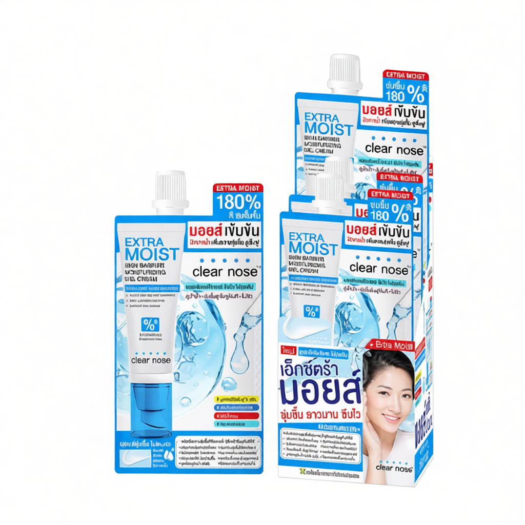 Clear Nose Extra Moist Skin Barrier Moisturizing Gel Cream 12ml (กล่องx6ซอง)