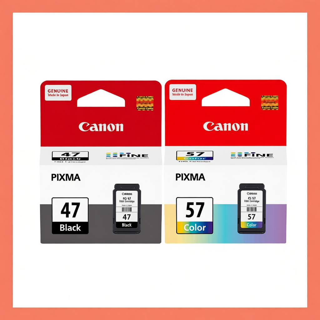 หมึกแท้ Canon รุ่น PG-47 ดำ / CL-57  สี / PG-47 BK - CL-57 CO PACK ตลับหมึกอิงค์เจ็ท