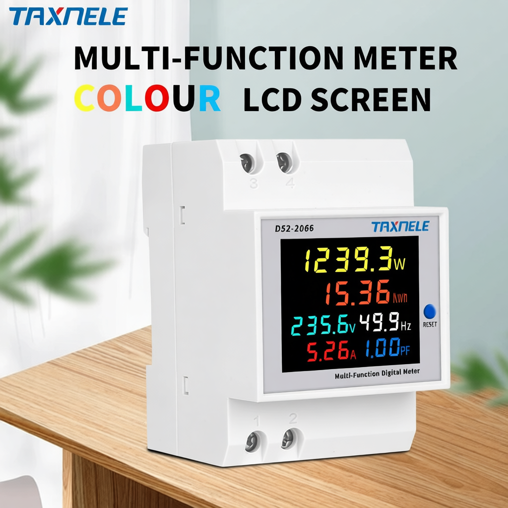 เครื่องวัดแรงดันไฟฟ้า 6IN1 D52-2066 และ ป้องกันไฟตก 63Ａ