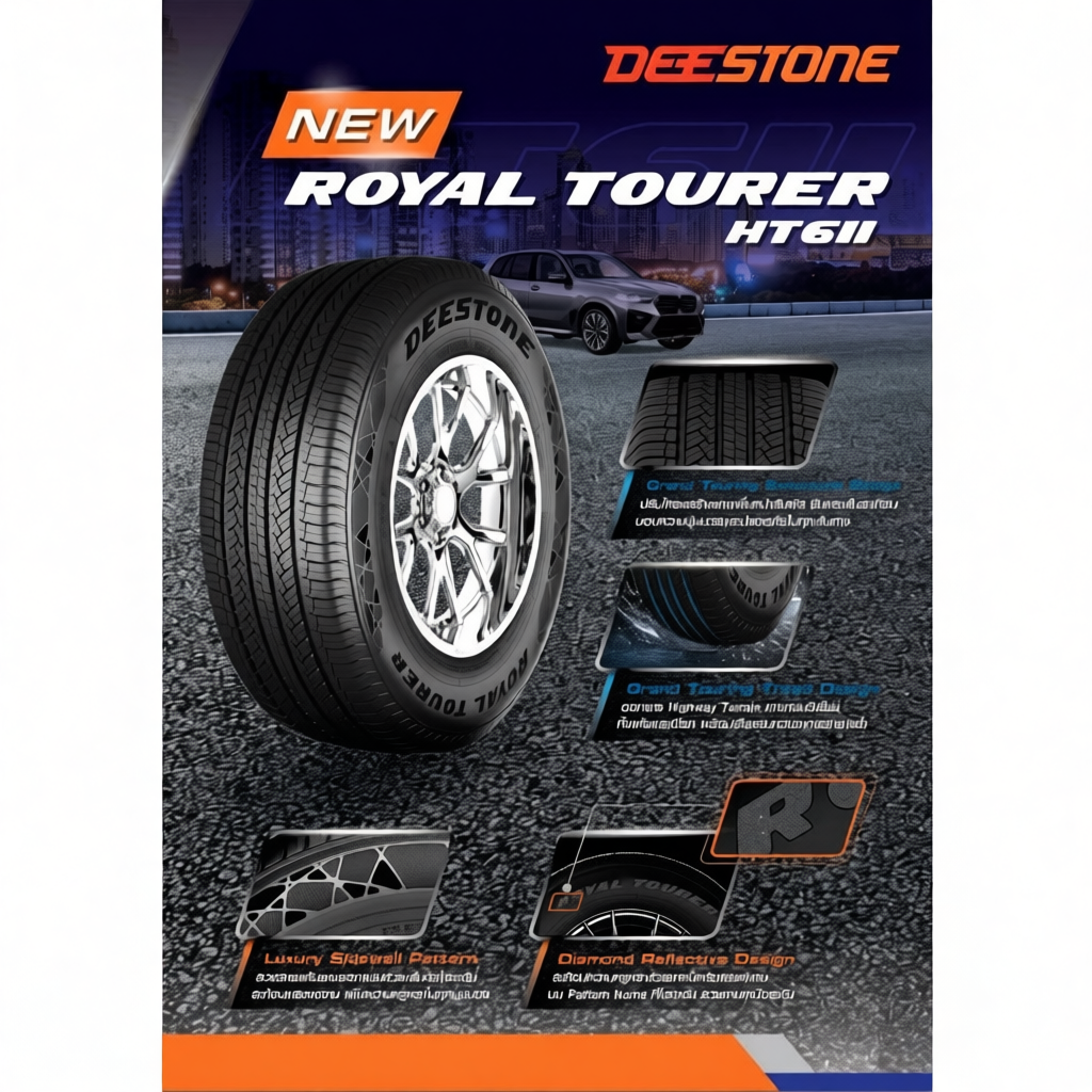 DEESTONE ยางรถยนต์ 265/65R17 (ล้อขอบ17) รุ่น Royal Tourer HT611 4 เส้น (ยางใหม่ปี 2025)