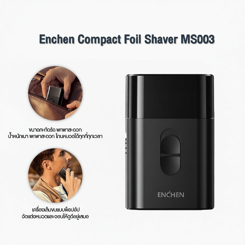 Enchen MS003 เครื่องโกนหนวดไฟฟ้าแบบพกพาสำหรับผู้ชาย