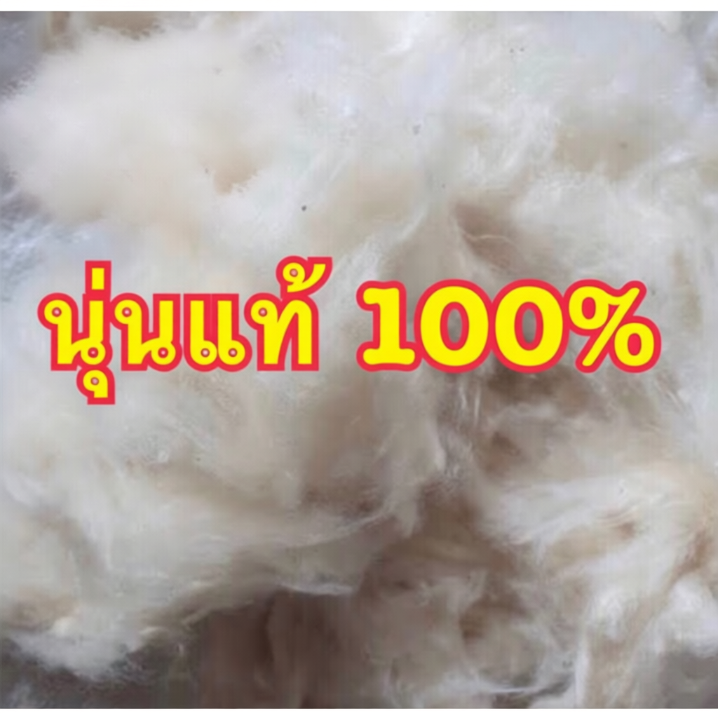 นุ่นธรรมชาติ แท้ 100%  ไม่มีกลิ่น สำหรับยัดหมอนและที่นอน