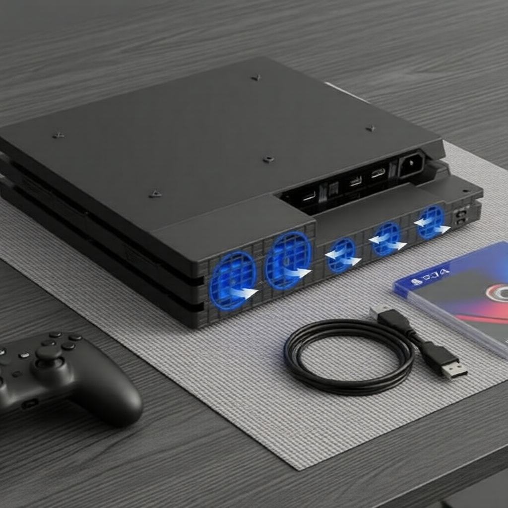 แท่นวางและพัดลมระบายความร้อนสําหรับคอนโซล PS4/Pro/Slim ของ Sony ทนทาน