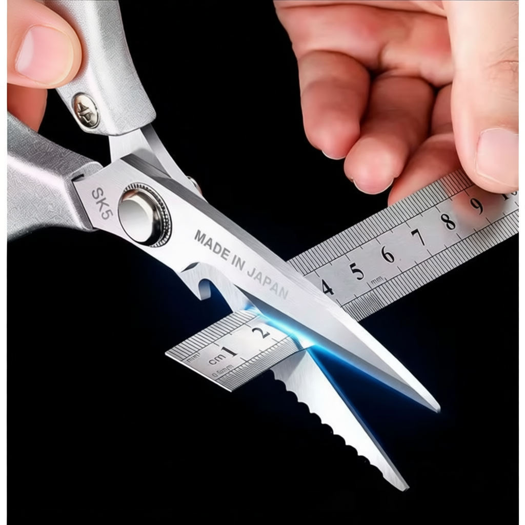 กรรไกรตัดอาหาร กรรไกรอเนกประสงค์ SK5 เหล็กล้วน