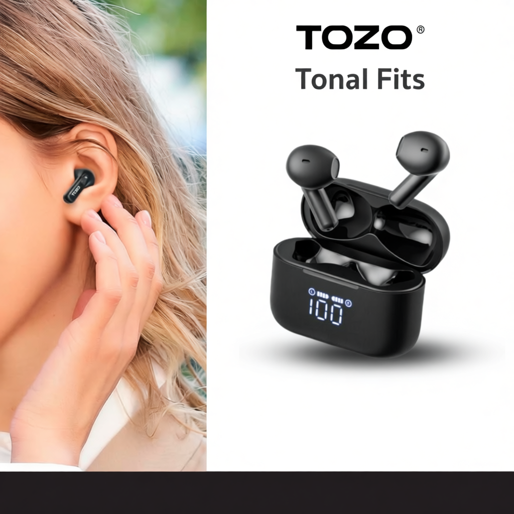 หูฟังบลูทูธ TOZO Tonal Fits กันน้ำระดับ IPX6