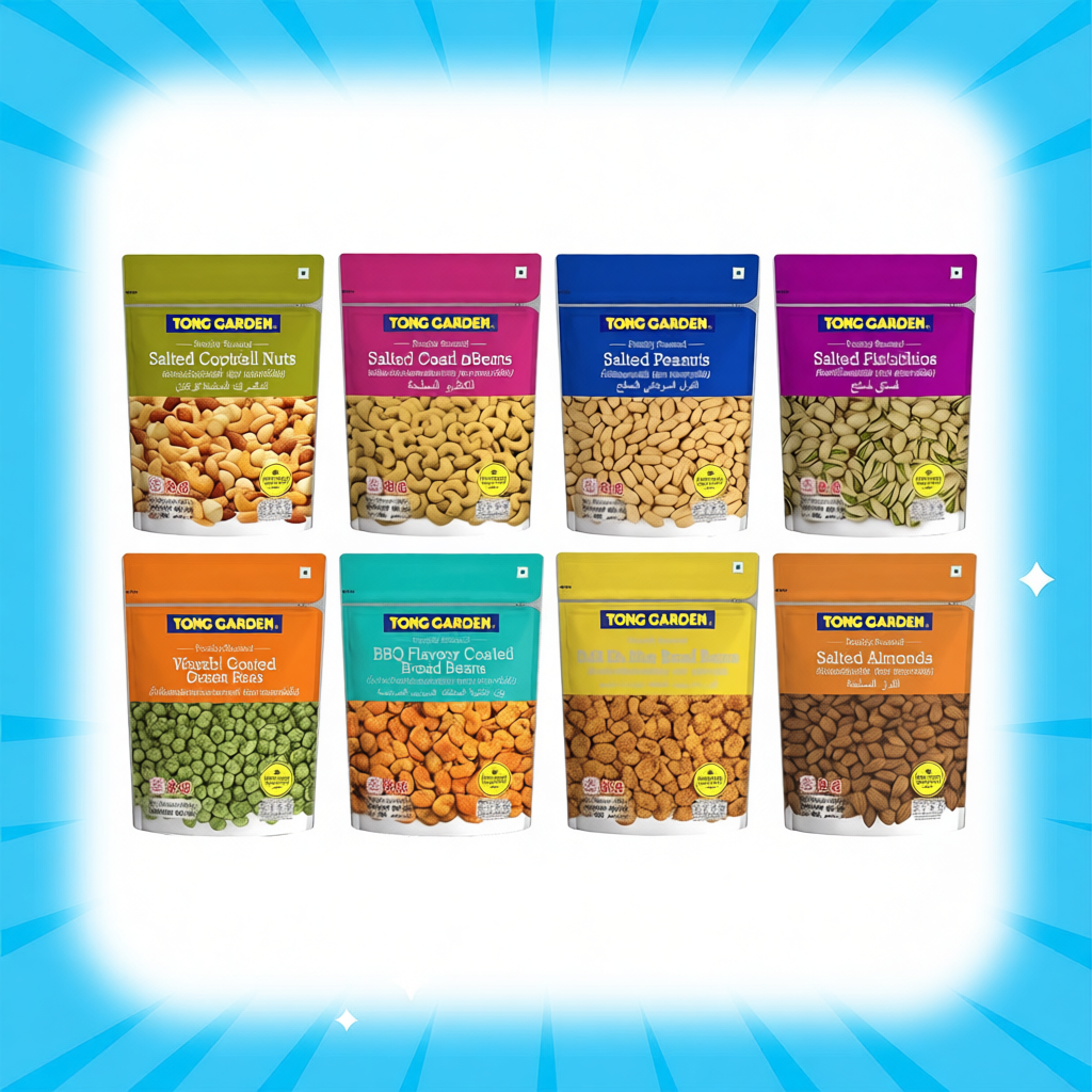 ถั่วรวมหลากรส Tong Garden รสชาติหลากหลาย  400-500 กรัม
