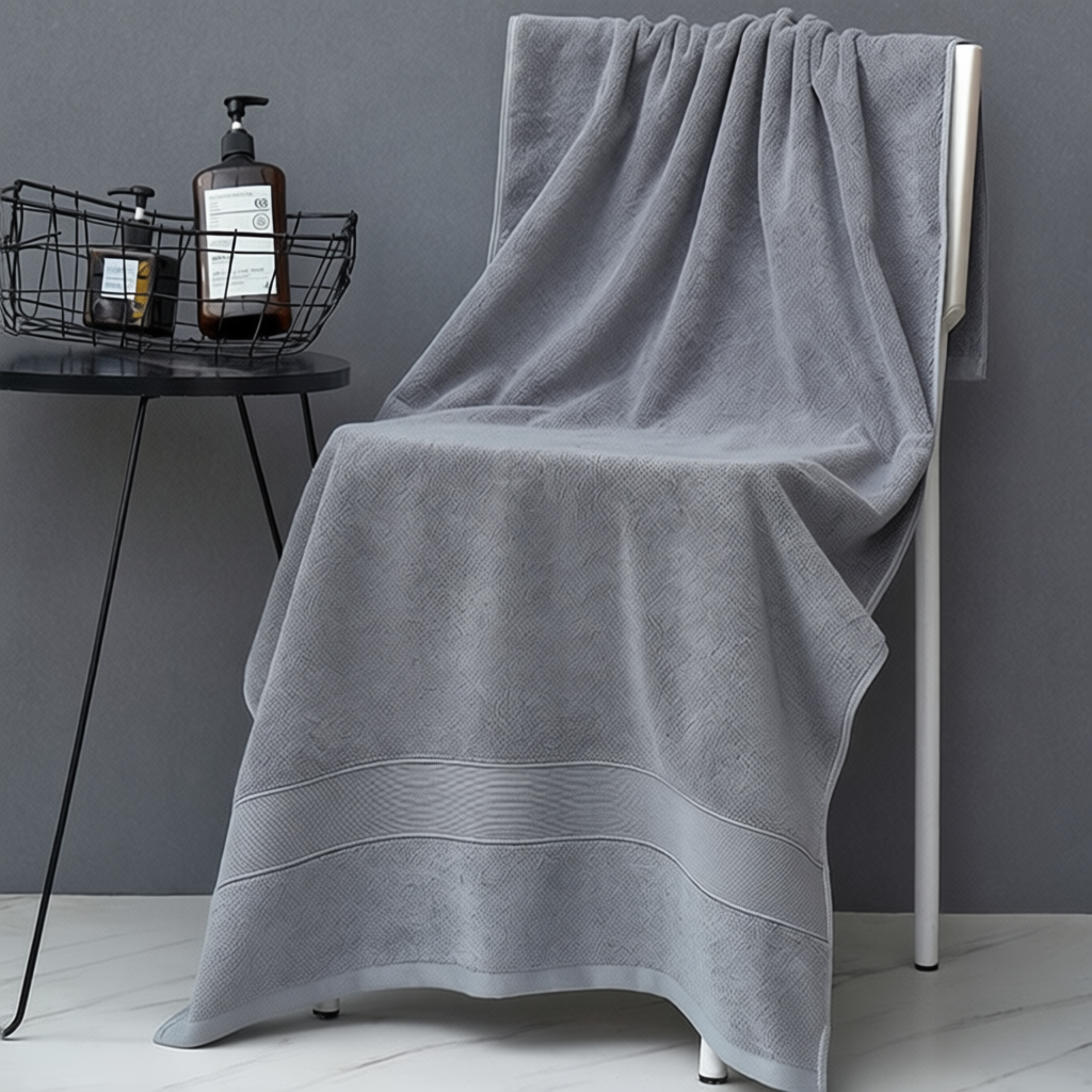ผ้าเช็ดตัวคอตตอน 100% ขนาด 70x140 cm ดูดซับน้ำดีเยี่ยม