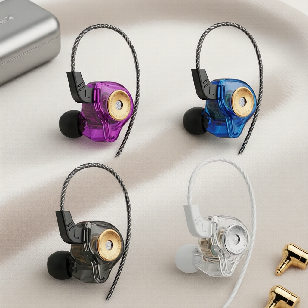 QKZ AK6-Ultra ไดร์เวอร์แบบไดนามิก หูฟังอินเอียร์, AUX 3.5 มม., ไมค์ HD, ไฮไฟมอนิเตอร์, สําหรับเล่นเก