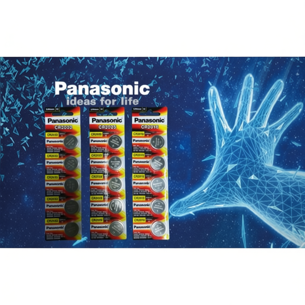 แท้ 100% ถ่าน Panasonic CR2016,CR2025,CR2032 ยกแพ็ค 5ก้อน