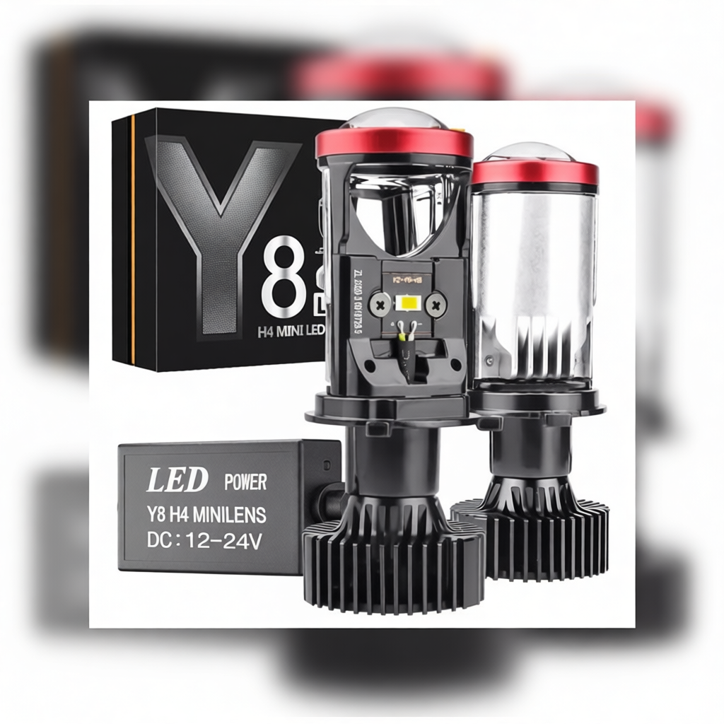 หลอดไฟรถยนต์ LED Y8 ขั้ว H4 มาพร้อมความสว่างสูงถึง 30,000 ลูเมน