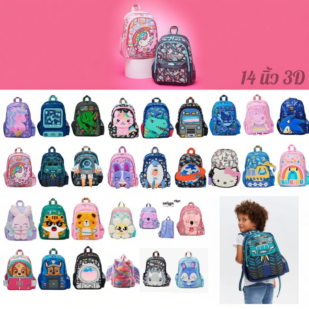 Smiggle Junior Character Backpack กระเป๋าเป้ ขนาด 14 นิ้ว