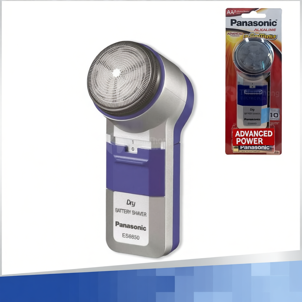 Panasonic เครื่องโกนหนวด พานาโซนิค Battery Shaver ES6850 พร้อมถ่านอัลคาไลน์ LR6T/2ES