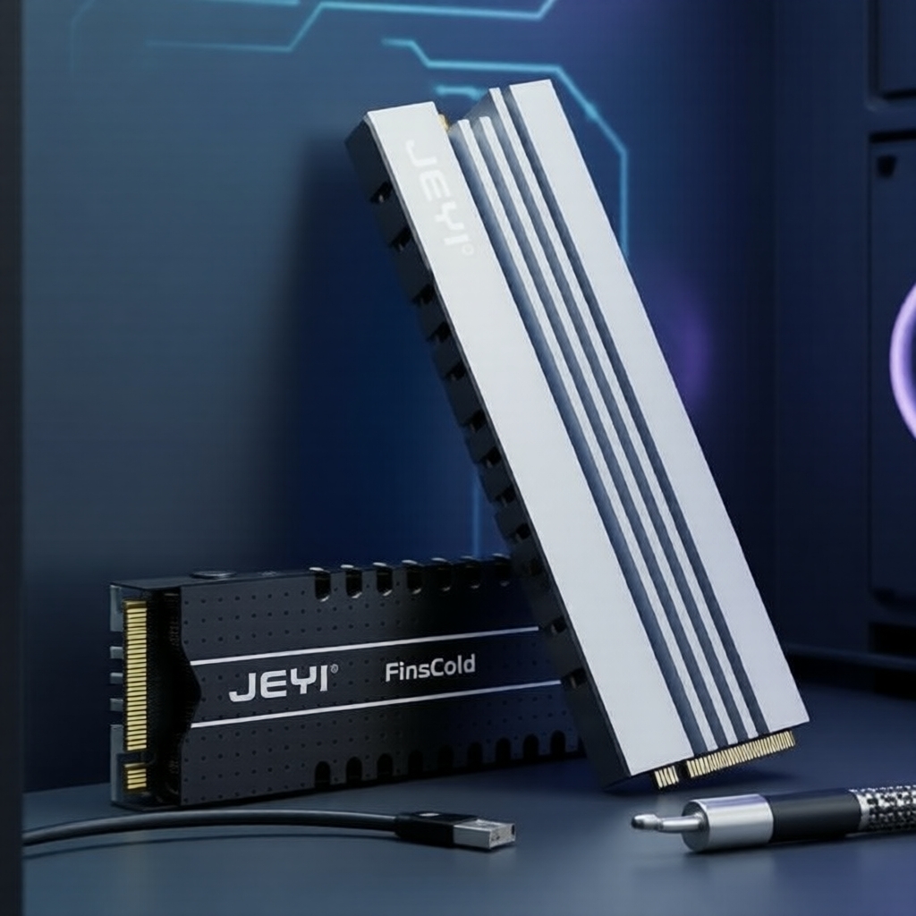 JEYI Icold 007 M.2 2280 ฮีตซิงก์อลูมิเนียมสําหรับ SSD พร้อมแผ่นระบายความร้อนสําหรับ NVMe/NGFF ใน PC/