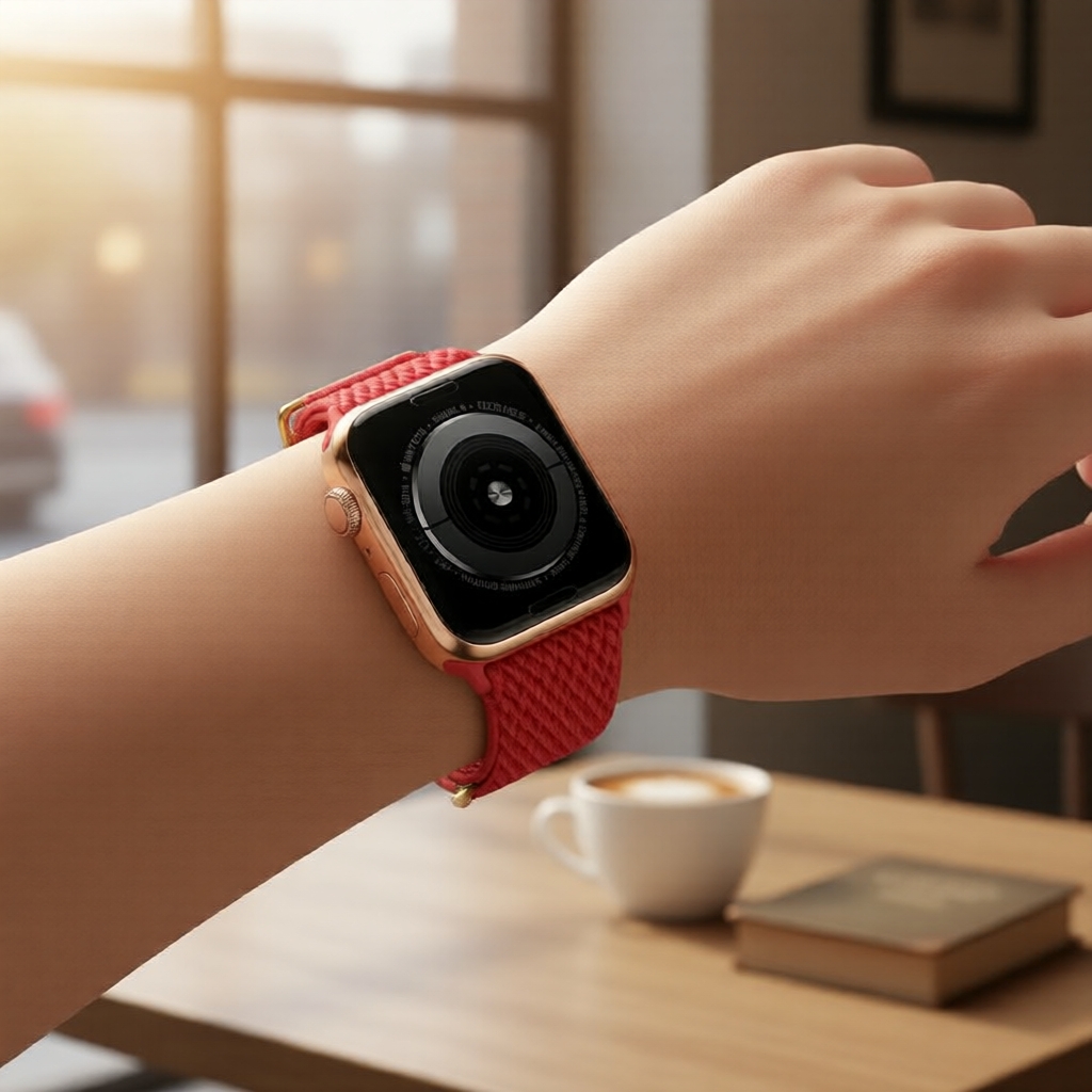 สายนาฬิกาไนลอนยืดหยุ่นรูปตัว W สําหรับ Apple Watch Ultra 49มม./45มม./44-46มม./41มม. ปรับได้สไตล์สครั