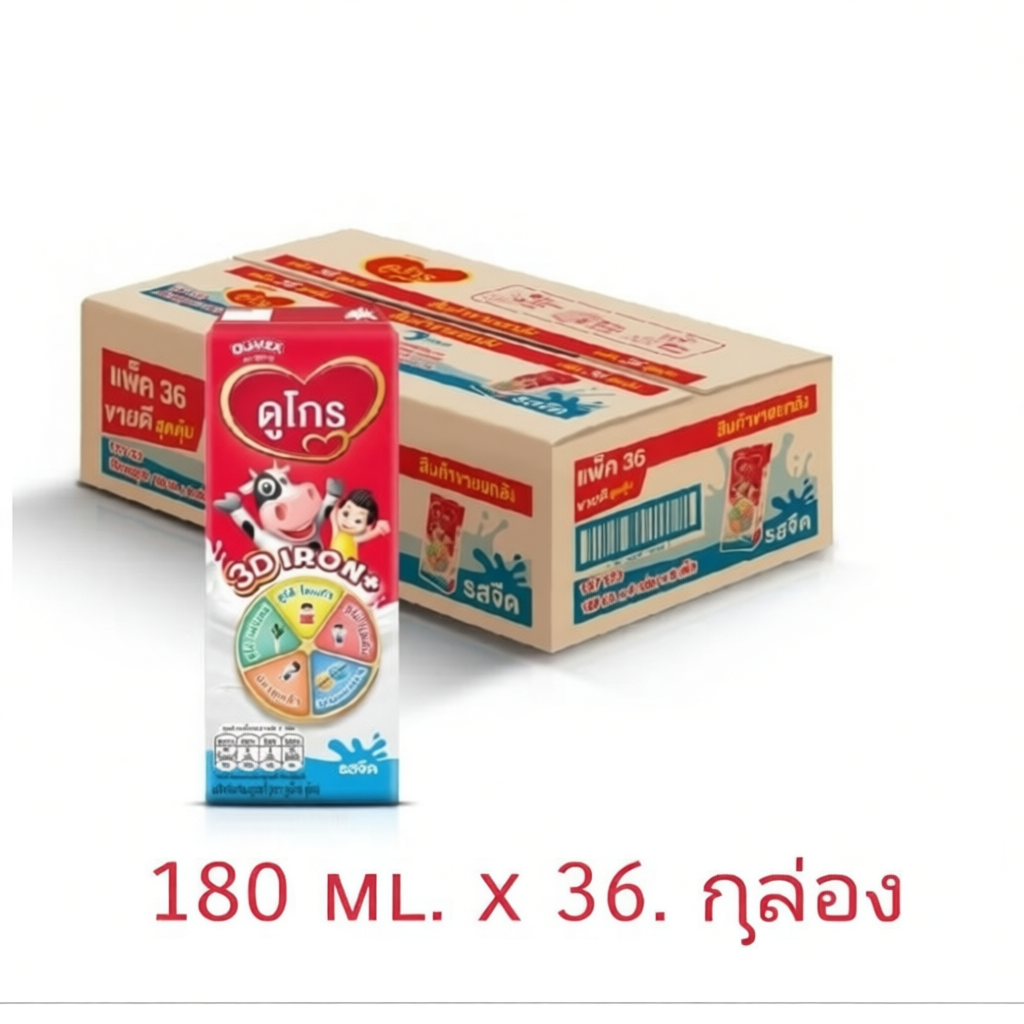 ดูโกร Dugro  uht ขนาด 180.ml 36 กล่อง
