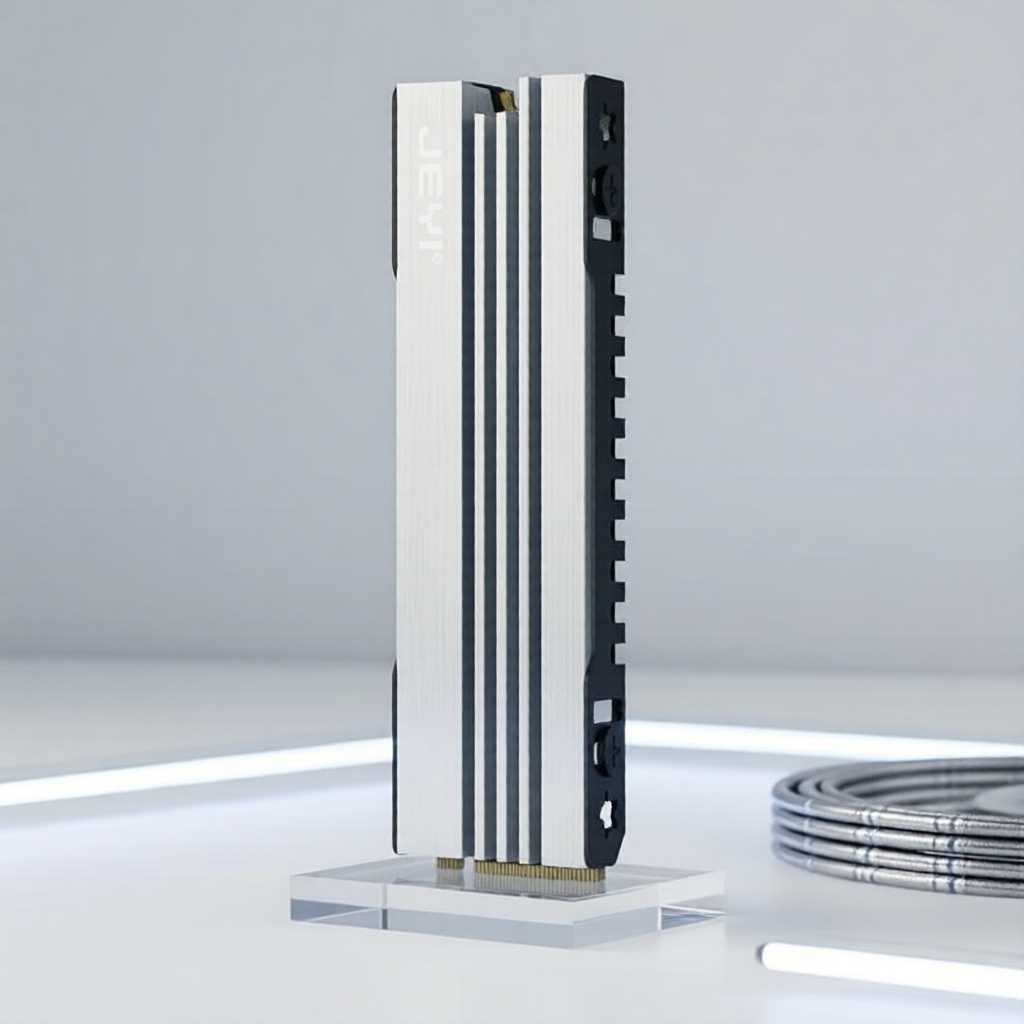JEYI iCOLD-007 ฮีทซิงค์อะลูมิเนียมสําหรับ SSD M.2 2280 พร้อมแผ่นระบายความร้อน สําหรับพีซีเกมมิ่งและ 