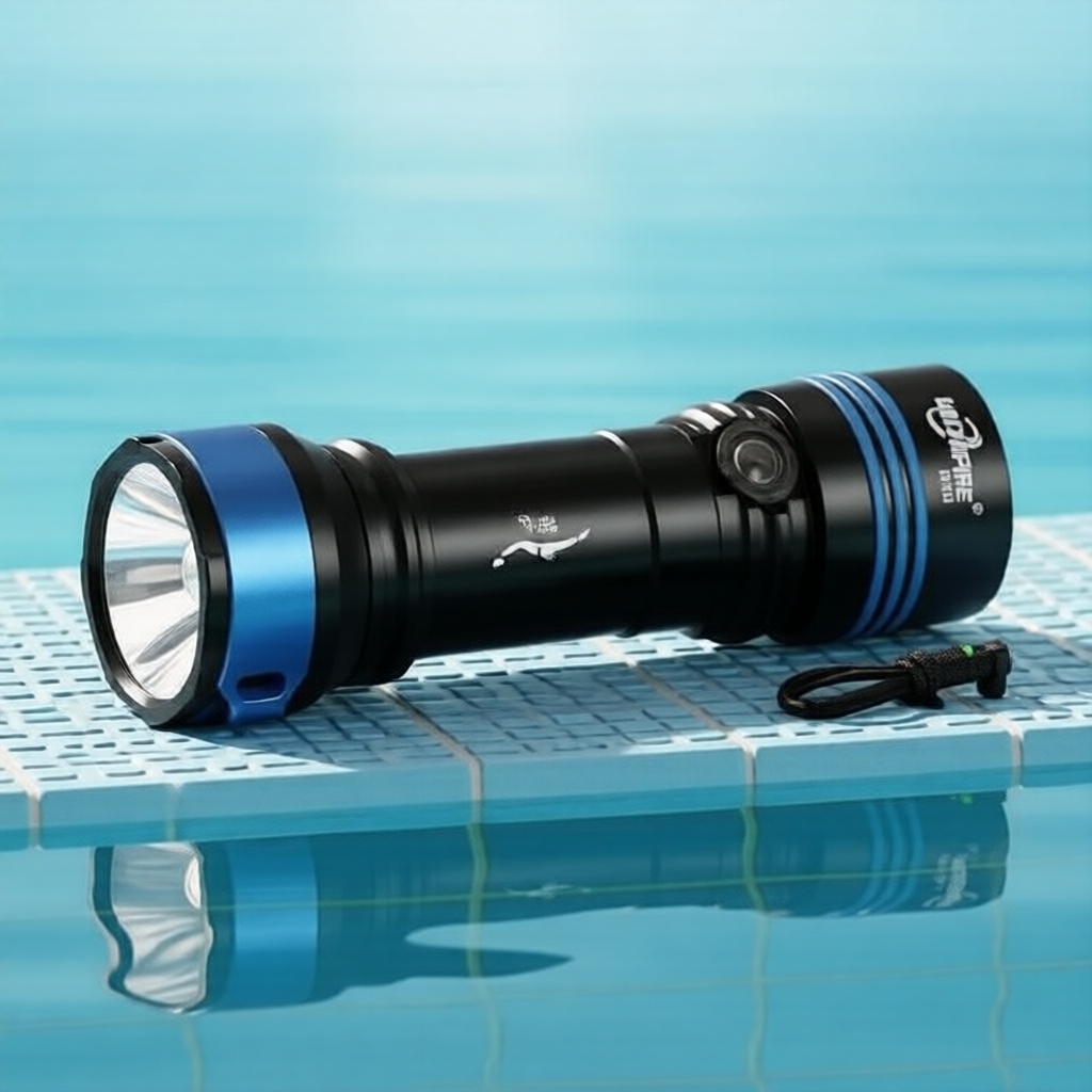 HaixnFire DV36 ไฟฉายกันน้ําสําหรับการดําน้ํา 4500 ลูเมน พร้อมหลอด LED XHP70