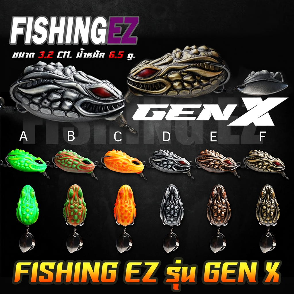 เหยื่อตกปลา  กบยางGEN-X by FISHING EZ