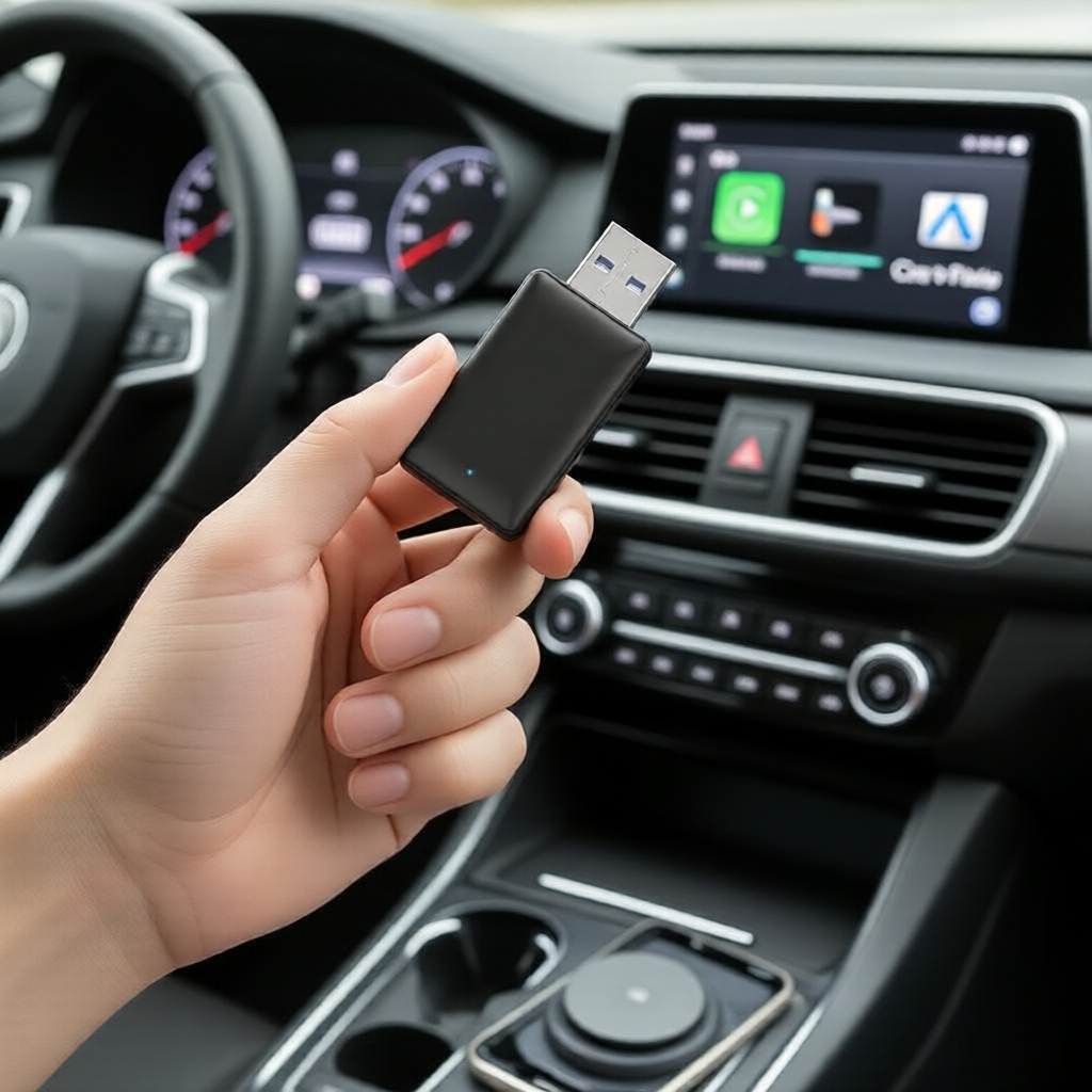 อะแดปเตอร์ CarPlay ไร้สายเป็น Android Auto 2-in-1: แปลง CarPlay แบบมีสายของ Apple เป็น Android Auto 