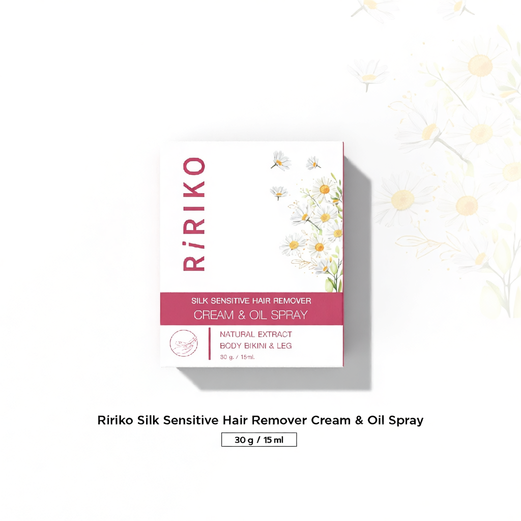RIRIKO SILK SENSITIVE HAIR REMOVER CREAM & OIL SPRAY ผลิตภัณฑ์กำจัดขน