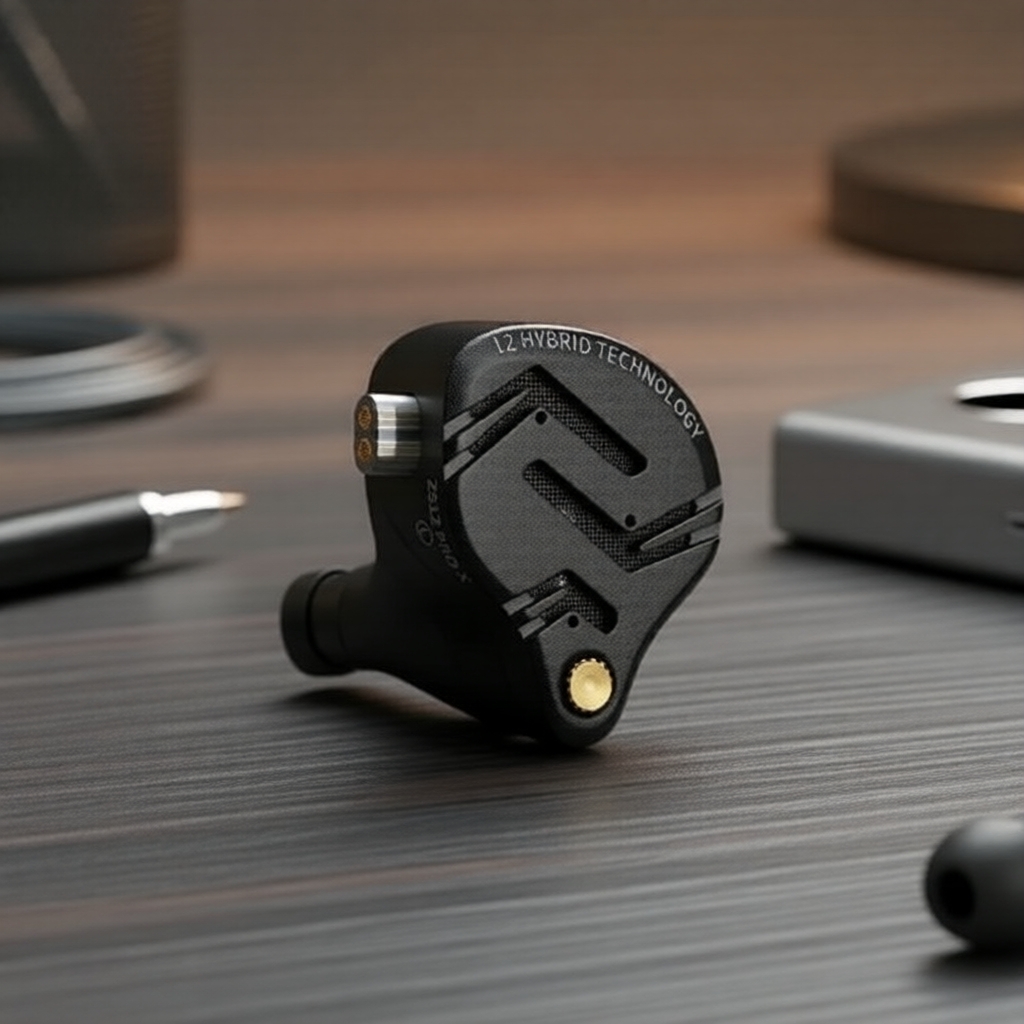 หูฟังอินเอียร์ไฮบริด KZ ZS12 PRO X 1DD+5BA สายถอดได้สําหรับนักเล่นเครื่องเสียง