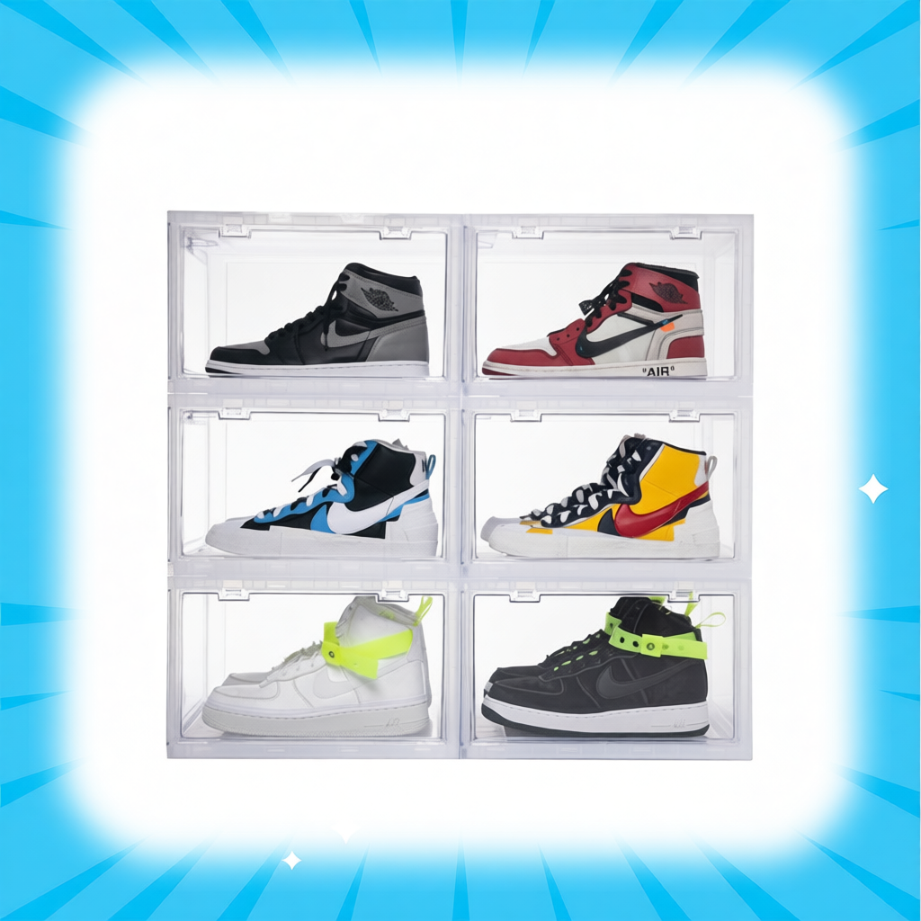 ชั้นเก็บรองเท้า Tower Box Plus  แบบใส