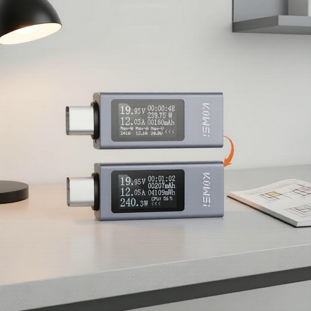 ชุดวิเคราะห์อเนกประสงค์ USB-C KWS-2301 เครื่องทดสอบชาร์จเร็วแบบดิจิทัล 4-30V 0-12A