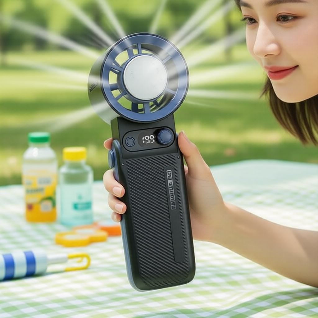 F5PRO พัดลมพกพาแบตเตอรี่ 8000mAh เงียบพิเศษ - พับได้ ปรับความเร็วได้ 199 ระดับ ใช้งานได้นานสูงสุด 30