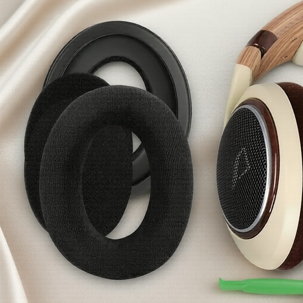 แผ่นรองหูและถ้วยโฟมแบบนุ่มสําหรับ Sennheiser HD560S, HD559, HD558, HD515, HD518, HD555, HD595