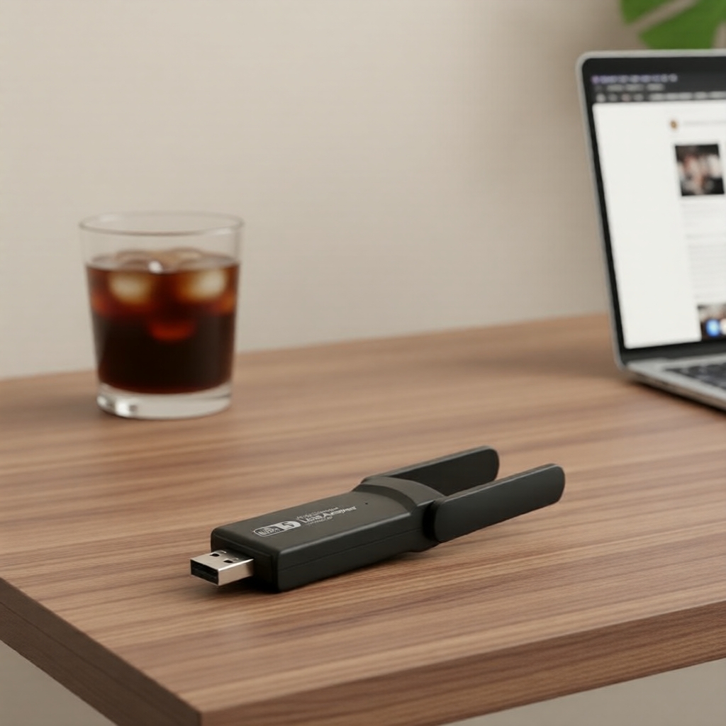 อะแดปเตอร์ USB WiFi AC1300 แบบดูอัลแบนด์ ไม่ต้องลงไดรฟ์เวอร์ สําหรับแล็ปท็อป/เดสก์ท็อป