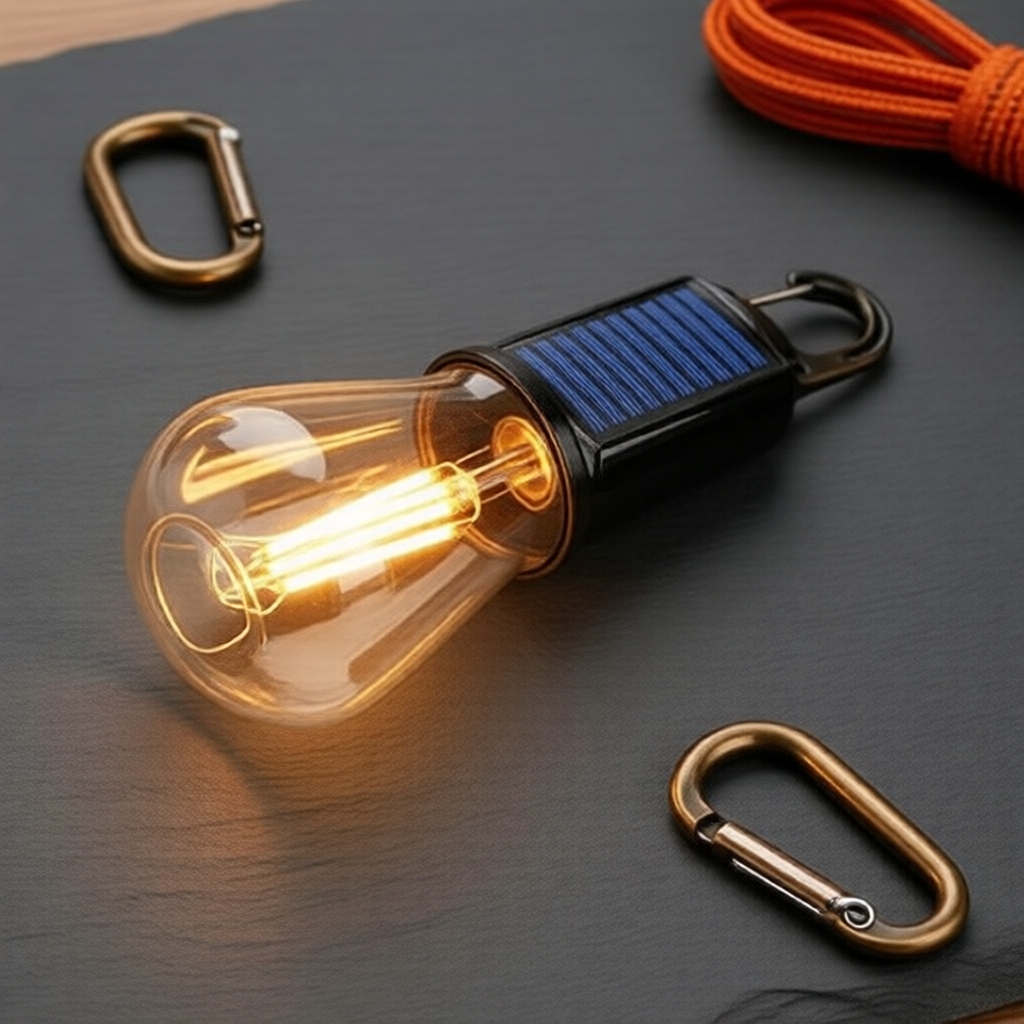 หลอดไฟพลังงานแสงอาทิตย์กันน้ําสําหรับในร่มและการตั้งแคมป์, หลอดไฟ LED ฉุกเฉินแบบชาร์จไฟได้