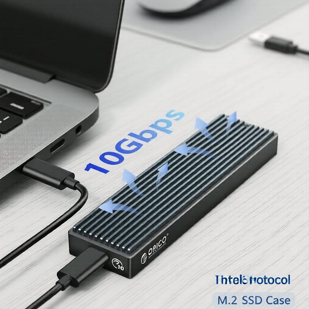 กล่องใส่ SSD M.2 NVMe ORICO, เคสอลูมิเนียม USB 3.2 Gen 2 10Gbps, รองรับโปรโตคอลคู่สําหรับไดรฟ์โซลิดส