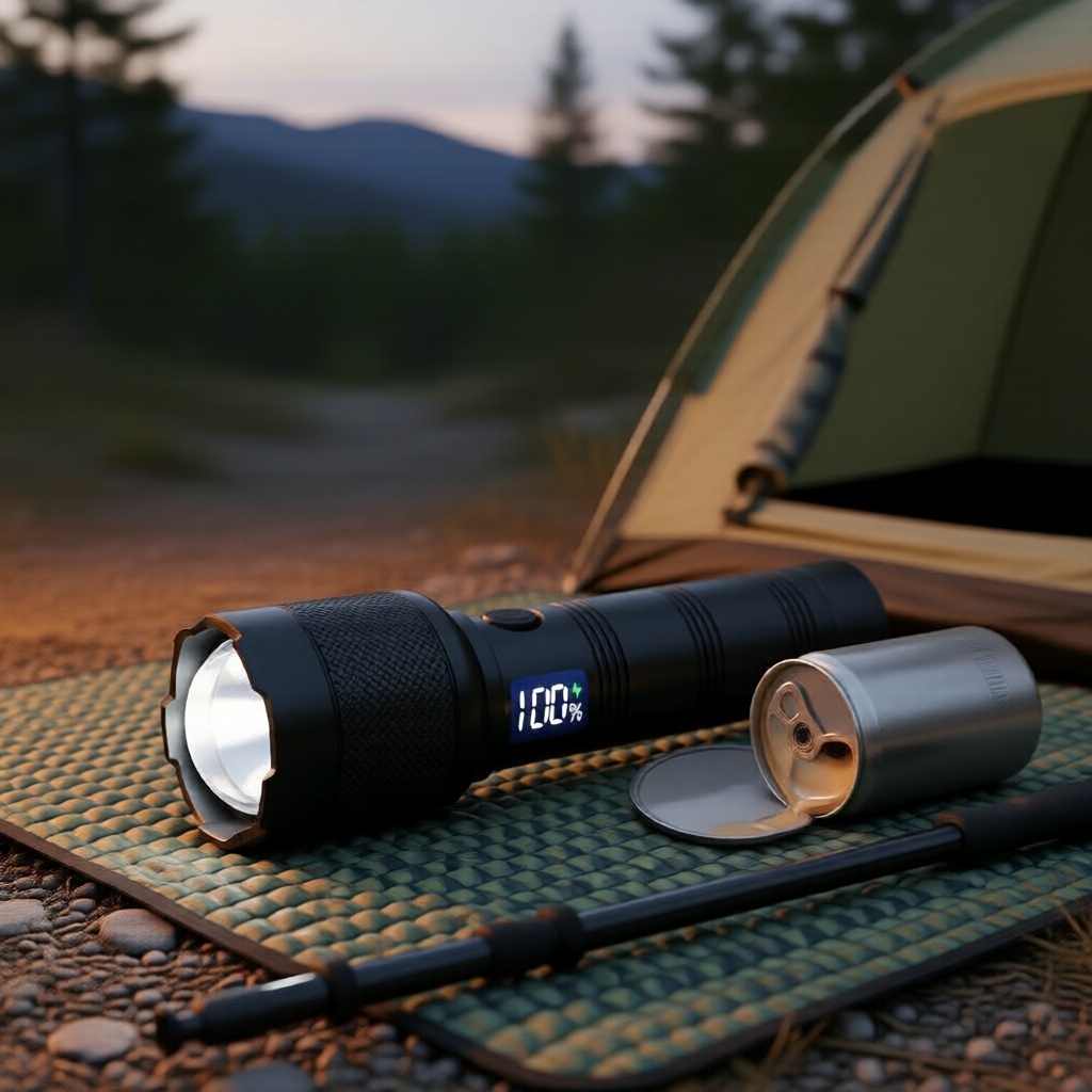 ไฟฉาย LED 6000LM M60, รุ่น SD8110, กันน้ํา, 5 โหมด, ชาร์จผ่าน USB