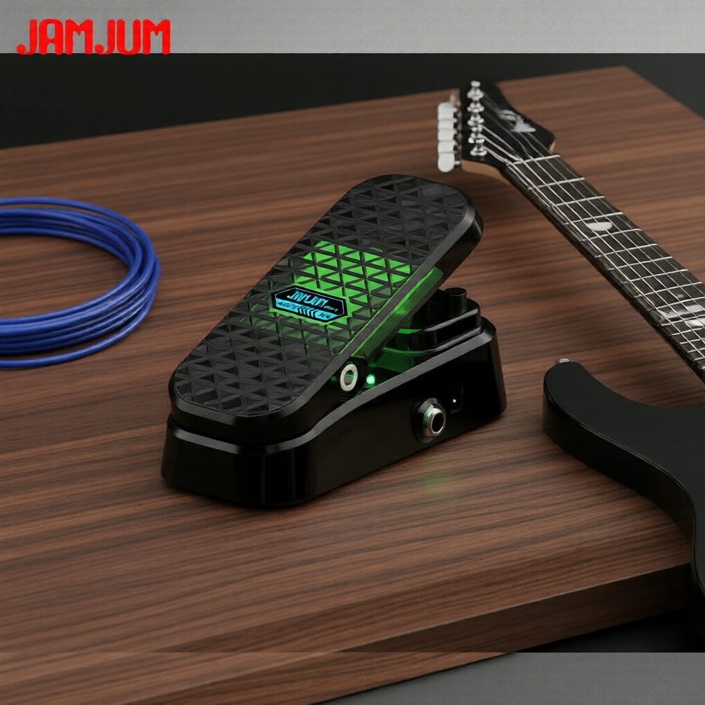 JAMJUM ตัวเหยียบเอฟเฟกต์สไลด์เสียงเงียบ Wah-Volume สําหรับแอมป์กีตาร์ ดีไซน์ทํางานแบบพาสซีฟ ไม่ต้องใช้พลังงาน